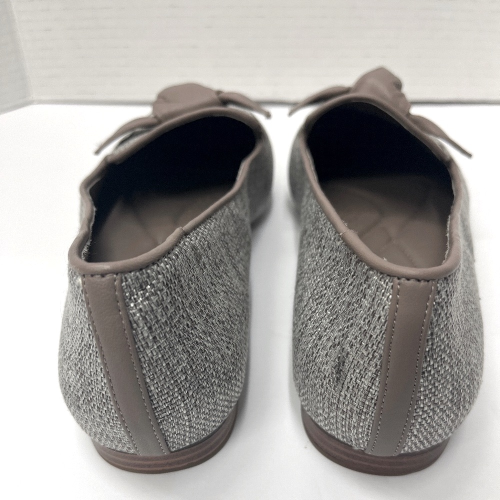 NWOT Alex Marie Gray and Taupe Bow Loafers - Picture 3 of 5
